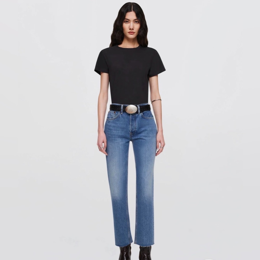 Re/Done Blue Ankle Jeans